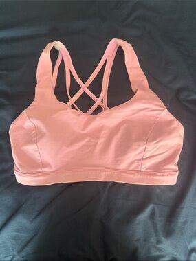lululemon athletica Peach Pink Crisscross Sports Bra